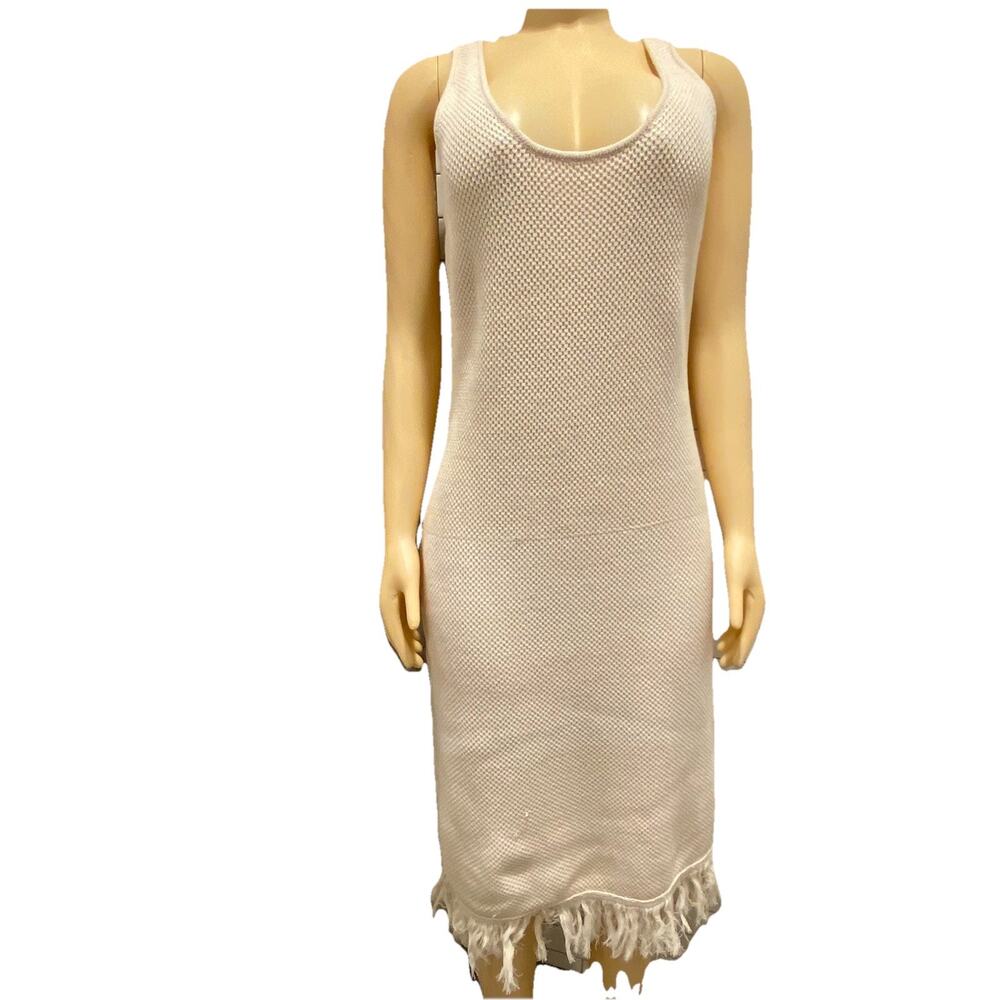 Future Collective Alani Noelle Crochet Boho Midi Fringe Dress Plus XXL Cream - Picture 2 of 12